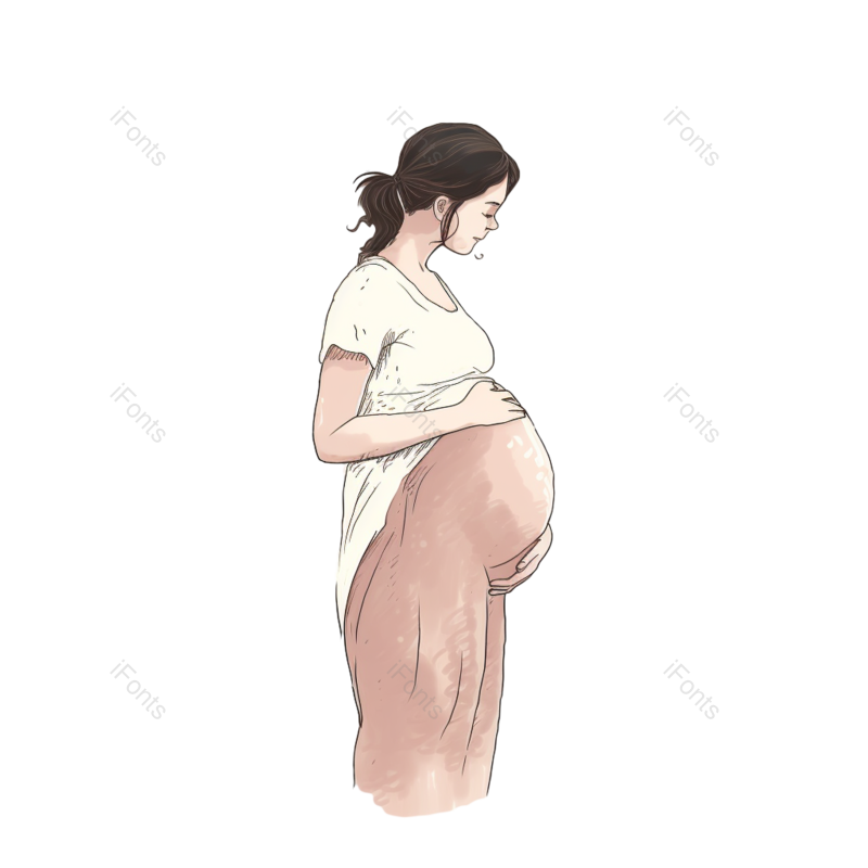 节日图片,母亲节元素,幸福PNG,插画免抠素材